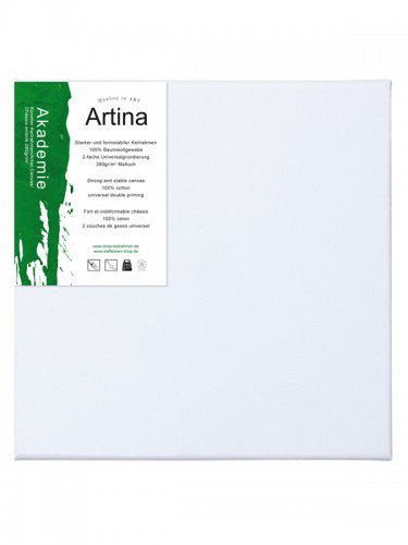 6er Set Artina Akademie Leinwand auf Keilrahmen 20x20cm 280g/m²