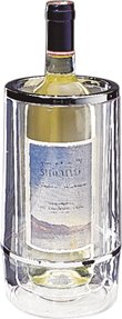 Pfauenhof Versandhandel La Botella de Vino más Fresco - Acrílico - Claro Enfriador de Botella acrílico con Acabado de Cromo.