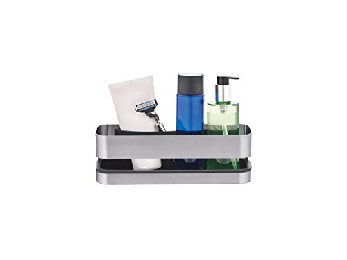 Blomus 68941 Duschkorb, matt, Edelstahl, schwarz,8,5 x 12 x 25 cm
