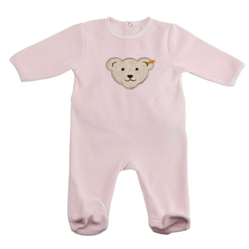 Steiff Unisex Baby 0002892 1/1 Sleeves Romper, Barely Pink, 12-18 Months (Manufacturer Size:80)