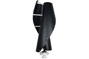 Tqing 0.47Cm in Diameter Home Use Vertical Wind Turbine, 8000W 12V 24V 48V 220V Turbine Magnetic Levitation Generator with MPPT Controller Vertical Axis Wind Turbine(Black)