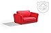RED PU LEATHER LAZYBONES KIDS TWIN SOFA Chair/Seat/Armchair/Sofa for Children/Childs