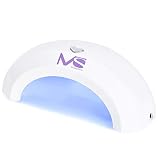 MelodySusie - Lámpara LED para secado de uñas (6 W, incluye pinza de uñas), color blanco