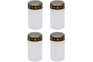 Bassulouda Vela de para cementerio luces solares con iluminación LED luz 4pcs