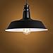 Produktbild Modeen 3 Farben Einzelkopf Deckenlampe Schatten Vintage Style Jet Schwarz Grün Küche Pendelleuchte Retro Scheune Lager Kronleuchter ( Color : Black-Diameter 26cm )