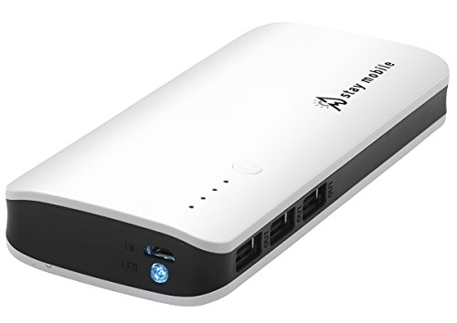 stay mobile Power Bank (22400 mAh) (latest Technology) 3 USB Output Portable Charger and External Battery for iPhone, iPad, iPod, Samsung Galaxy, and different Smartphones and Tablets from stay mobile