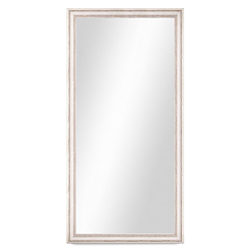 Wand-Spiegel 60×110 cm im Massivholz-Rahmen Landhaus-Stil Weiss / Spiegelfläche 50×100 cm - 6