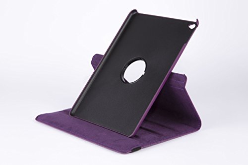 LILA iPad AIR 2 ( 6 ) 360 Grad rotierende Ledertasche Smart Case Hülle für das neue Apple iPad AIR 2 ( 6 ) mit Retina Display voll kompatibel mit der Sleep-Funktion + Displayschutzfolie + kapazitiver Stift - 6