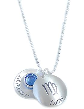 Sternzeichen Anhänger mit Gravur echt Silber