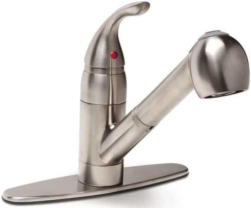 Premier Faucet 126186 Single-Handle Pull-Out Kitchen Faucet, PVD Brushed Nickel