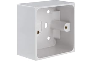 UKEA Extra Deep Surface Mounted Back Box/Pattress 1 Gang Single 47m - White