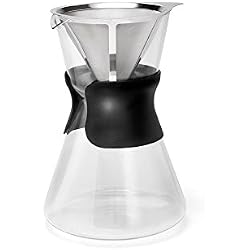 Bredemeijer LV117000 Cafetière Lente Lento, Acier Inoxydable, Transparent, 137 x 137 x 207 cm