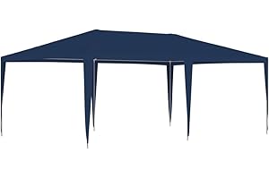 PURADAY Carpa para Celebraciones Azul 4x6 m Carpas para Exteriores Carpa De Fiesta Carpa Jardin Carpa Impermeable Carpa para Eventos para Varias Fiestas Al Aire Libre Aspecto Elegante