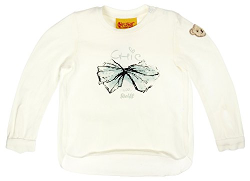 Steiff Baby Girls T-Shirt 1/1 Arm T-Shirt Crew Neck Long Sleeve Short Sleeve T-Shirt, Off-White (cloud Dancer White 1610), 6-12 months (Manufacturer size: 80)