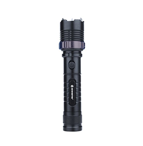 Zoweetek® 1200lm wiederaufladbare CREE T6 XM-L2 LED Taschenlampe 10W, mit einstellbarem Fokus, 5 Licht-Modi, Inklusive 18650 Batterie und Ladeeinrichtung,LED Zoombar Handlampen Aluminium - selbstverteidigung Indoor und Outdoor Beste Wahl