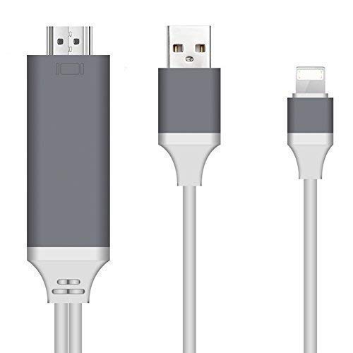 Hoidokly Cable a HDMI 2M AV Digital a HDMI 1080P para Phone XS/XS MAX/XR/X/8/7 /6/5 Series/Pad Air/Mini/Pro/Pod Touch, Compatible con i0S 11 i0S 12 y Antes