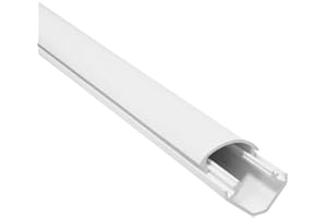 TOT ELECTRIC 2PZ Canalina angolare 23x23 mm 2 metri per cavo elettrico bianco passacavi ad angolo coprifili a parete con copertura verniciabile