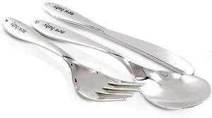 New Baby Bambino Silver Plated Knife Fork and Spoon Gift Set