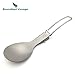 Produktbild 100% Titan Klapplöffels Spork, Ultralight für Outdoor Reisen,Camping,Wandern, Angeln, Backpacking, Scouts, in einem Picknickkorb,Nicht ätzend und nicht magnetisch Outdoor Team Campingbesteck