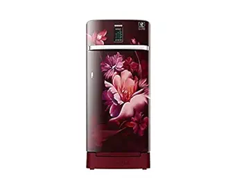 Samsung 192 L 4 Star Inverter Direct cool Single Door Refrigerator (RR21A2K2XRZ/HL, Base Stand with Drawer, Digi- Touch Cool, Curd Maestro, Midnight Blossom Red)