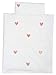 Taftan Hearts Velvet Rayon Duvet Cover Set 100 x 135cm for Cot (Pink)