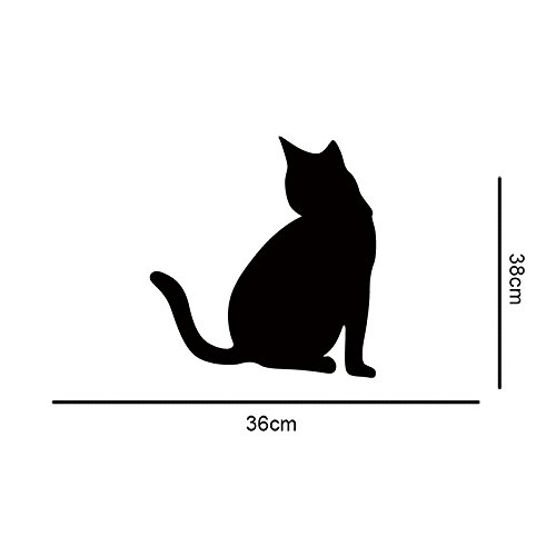 Walplus Spiegel Wall Art „3D Kristall Acryl Katze Aufkleber Abnehmbare Wandbild Aufkleber Vinyl Home Dekoration DIY Living Schlafzimmer Décor Kids, Silber - 5