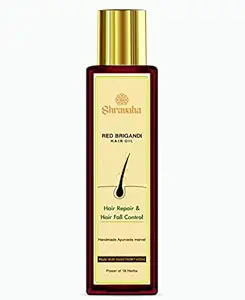 Shravaha Red Brigandi Hair Oil For Complete Hair Nourishments & For All Hair Issues - With Powerful 19 Ayurvedic Herbs, 100 Ml