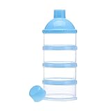KAMIERFA Baby Milk Powder Dispenser Blau mit Flaschenbuersten-Set - 2