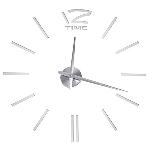 SOLEDI Wanduhr Design DIY 3D Aufkleber Spiegel Wandtattoo ideale Dekoration für Wohnzimmer Schlafzimmer Büro