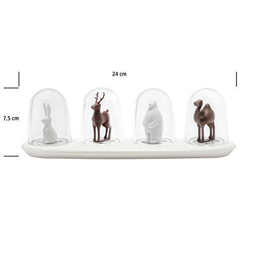 VENKON – 4er Set Gewürzstreuer „Animal Quartette“ Streuer für Salz, Pfeffer, Gewürze und Kräuter der Saison - 3