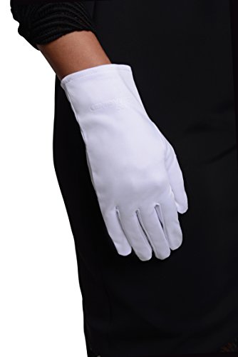 Grosse weisse Touchscreen-kompatible fusselfreie Mikrofaser Handschuhe