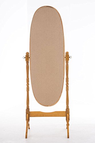 CLP Holz-Standspiegel CORA, oval, im Landhausstil, Größe 150 x 60 cm eiche - 3