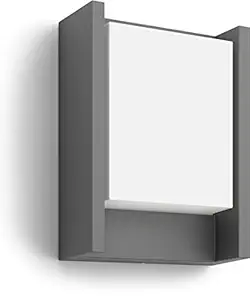 PHILIPS 6 Watts Square Wall Light, Black 164609316