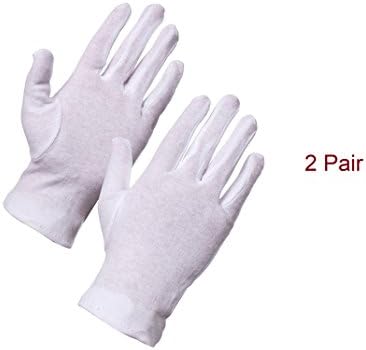 Dios Dermatological Moisturizing breathable Pure cotton Gloves Protect From Direct Sun Heat (2 Pair)