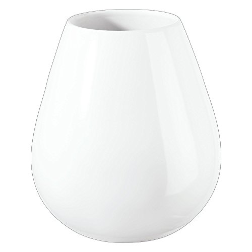 ASA Ease Vase, Raumdekoration, Blumenvase, Keramik, Weiß, H 18 cm, 91033005 - 2
