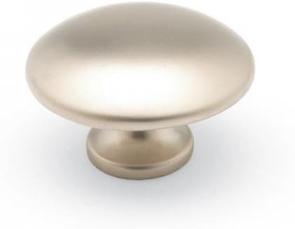 Cupboard Door Round Knob in Satin Nickel