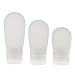 Imported 3Pcs White Silicone Travel Press Bottle for Lotion Shampoo Bath Container RS.505.00