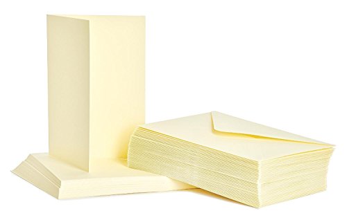Crafts UK 50 Karten und Briefumschläge, Elfenbeinfarben, C6