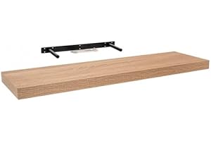 Velano Półka regałowa, regał ścienny, regał wiszący, systemy regałowe, 1 sztuka, 79,5 x 23,5 cm, dąb sonoma, do kuchni, łazienki, salonu, sypialni, FS