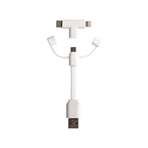 Preisvergleich Produktbild Kikkerland USB-Kabel, weiß, Stück: 1