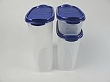tupper eidgenossen plus set spülmaschinenfest TUPPERWARE Eidgenossen mit Schütte Vorratsdose Modular 2,3L+1,7L+500ml blau 10435