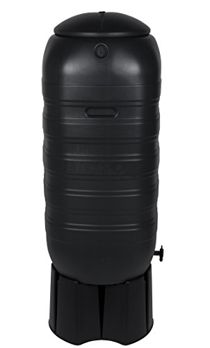 XXL Regentonne aus Kunststoff mit 250 Liter Volumen inklusive Stand, Füllautomat und Hahn! In schlankem Format und dezenter Optik in - 6