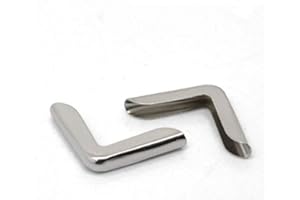 HAFEEHOO Nähendes Gärtnerlein 4 protectores de esquina de 21 x 15 x 3 mm, esquinas de haya, color plateado
