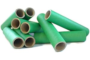 Werth-Metall 27 x 34,4 x 160mm Papphülse, Grün, parallel, sehr fest, Pappröhrchen, Papierhülse, Cardboard Tubes, Insektenhotel, Nisthülsen, Basteln, Bestücken, recyclebar (10 Stück)