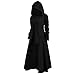 Price comparison product image BURFLY Medieval Dress Hooded Monk Renaissance Priest Friar Robe Halloween Cosplay Costume Black