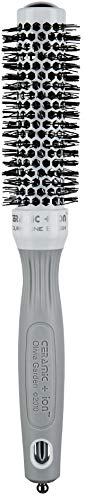 Olivia Garden Rundhaarbürste Ceramic + Ion 25, antistatische Ionen-Rundhaarbürste mit Keramikkörper und Nylonborsten 25/ 40 mm