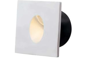 Optonica Spot LED 3W Encastrable pour Escalier Carré Blanc AC 220-240V Blanc Chaud 3000K