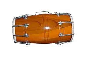 SG MUSICAL INSTRUMENTS- MADE IN INDIA - Handmade Wood Dholak Indian Folk Musical Instrument Drum Nuts N Bolt SGM001