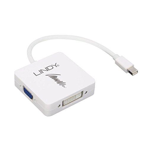 LINDY Mini-DP 1.2 an HDMI 4K30/DVI/VGA Adapter. Mini-DisplayPort Stecker/3x Buchse
