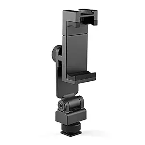 Aluminum Alloy Cold Shoe Phone Clamp Holder Stand 360� Horizontal Rotation 180� Flip with Universal 1/4 Interface for Smar Hone Video Microphone LED Light Mounting